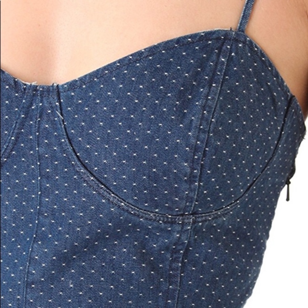 🔴SOLD Free People Dress Dots Bustier Spaghetti - Picture 3 of 8
